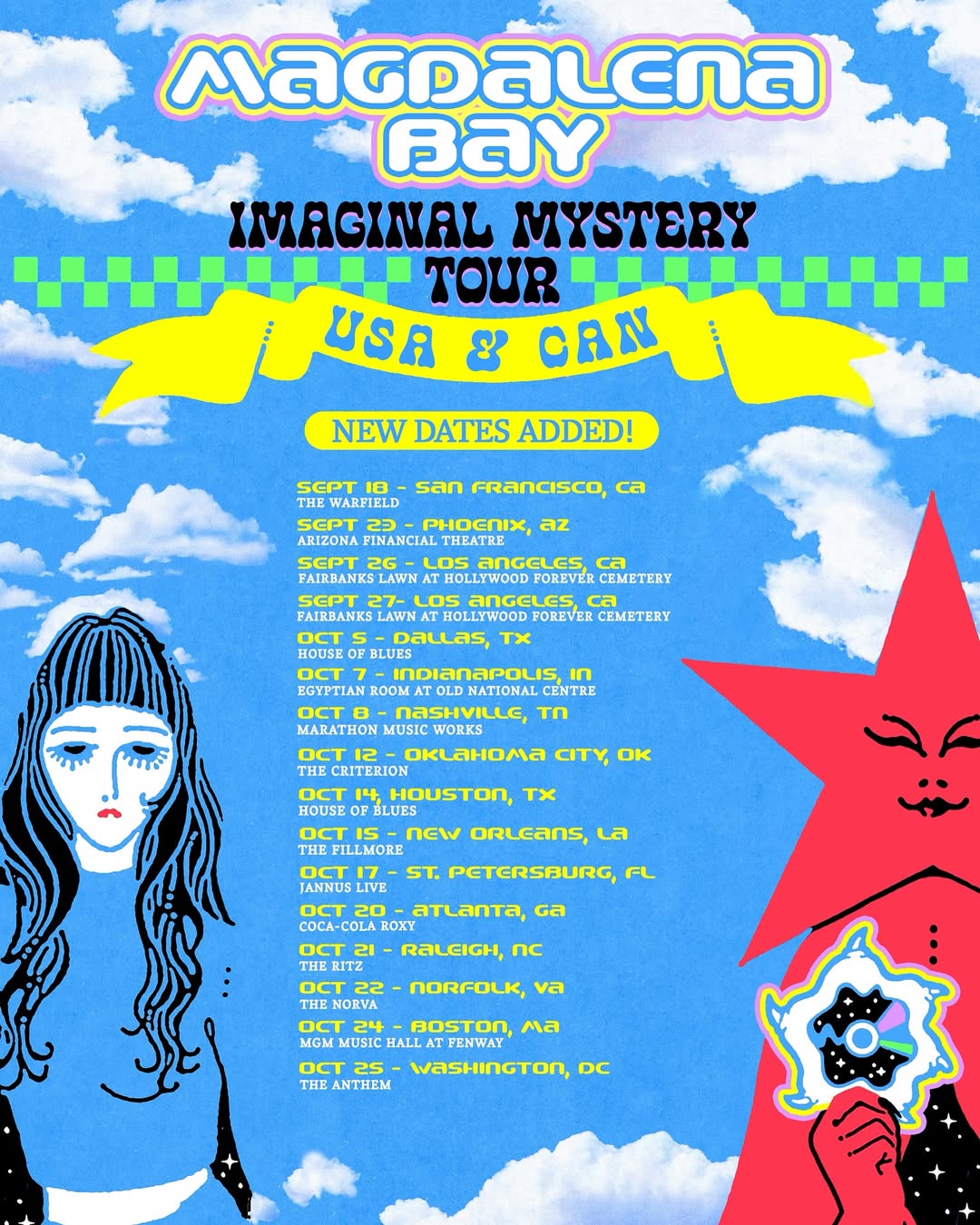 Magdalena Bay The Imaginal Mystery Tour Tour Poster 2025